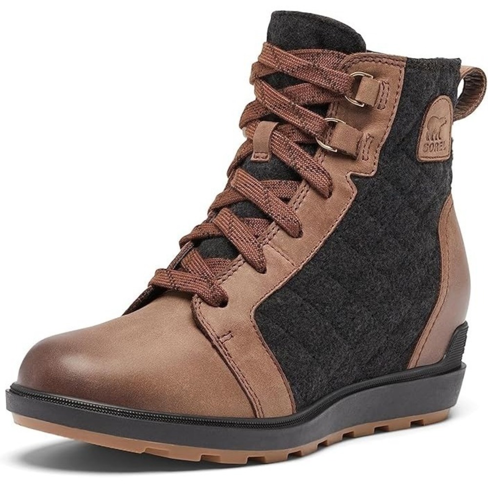 SOREL® (Women's 7) EVIE™ II NW LACE PLUS Waterproof Boots, Tobacco/Black - $159